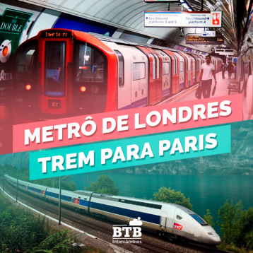 O Metrô de Londres e o Trem para Paris